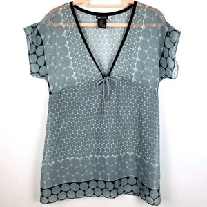 Red by Marc Ecko Gray/Black Blouse Women's Small